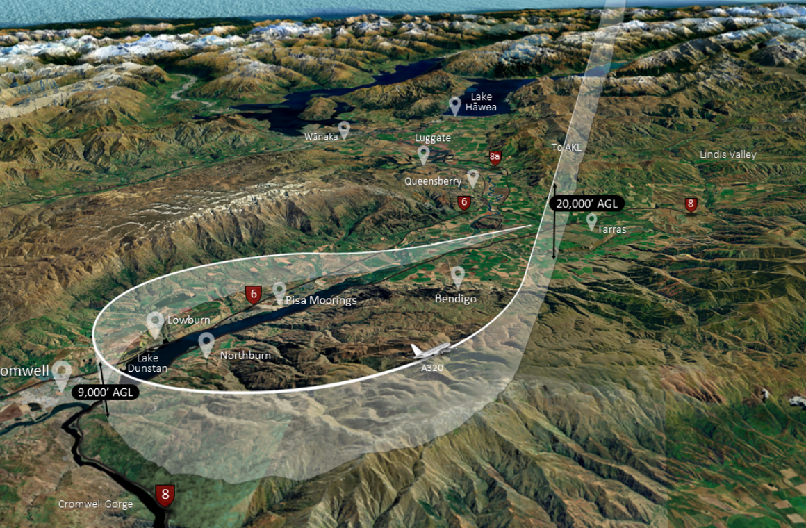 Flight track 22 Departure all destinations